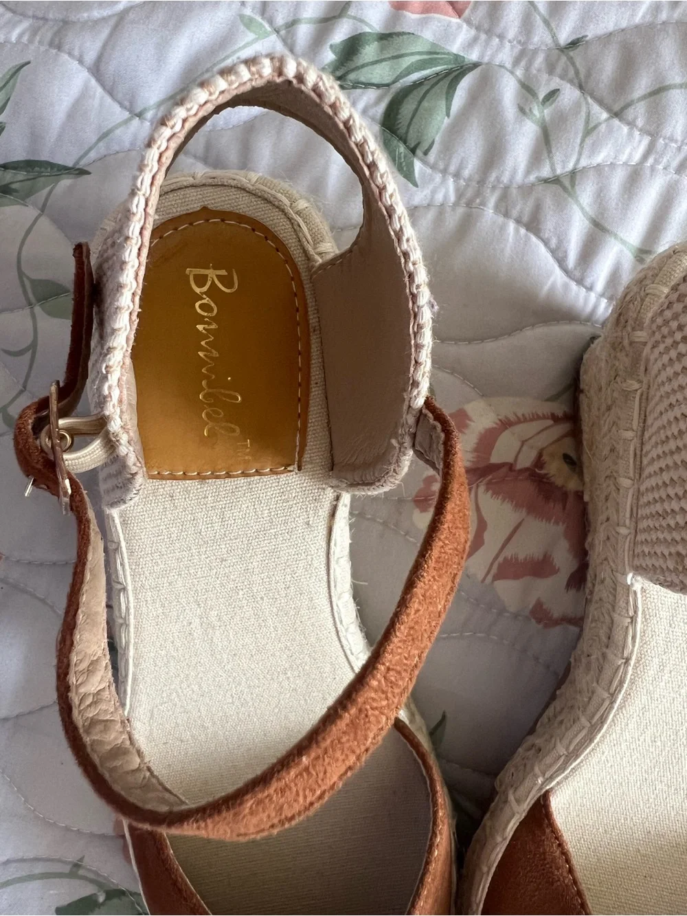Brown Espadrille Wedge Sandals with Ankle Strap